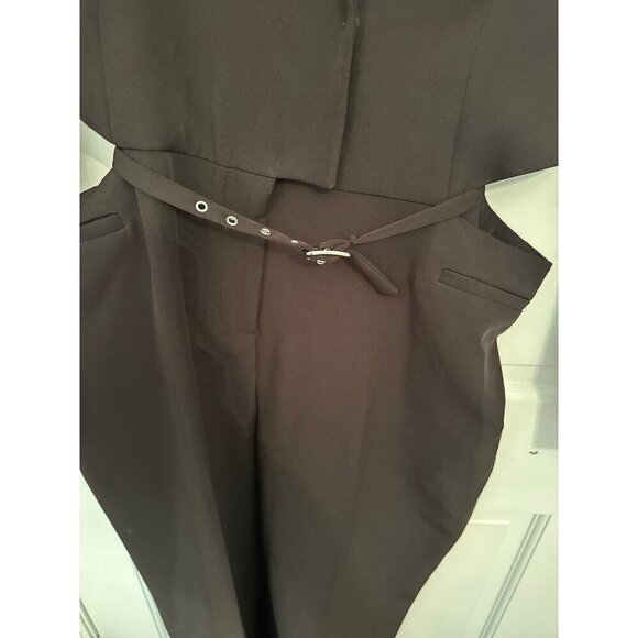 Zara Black Belted Cutout Jumpsuit size XL NWT - Picture 3 of 7